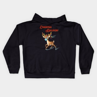 Masked Reindeer makes Christmas Essential Delivery Kids Hoodie